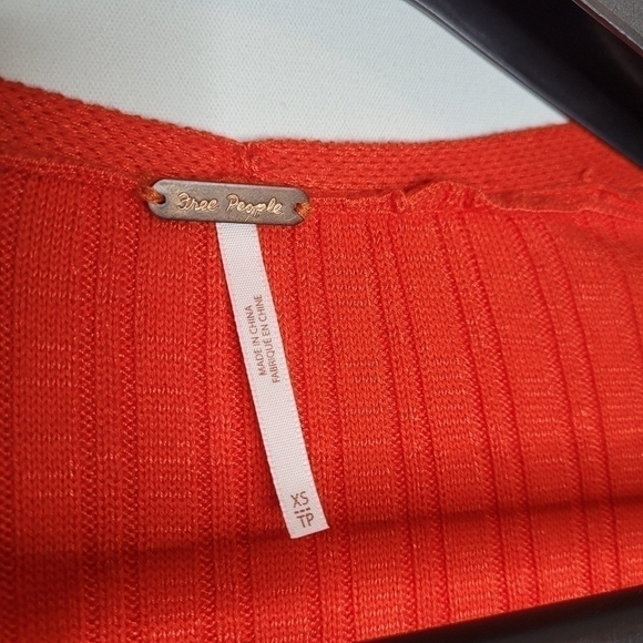 Free People Orange Red Light Cardigan Dress - Picture 8 of 14